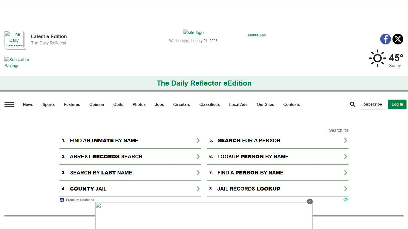 Jail Bookings | reflector.com